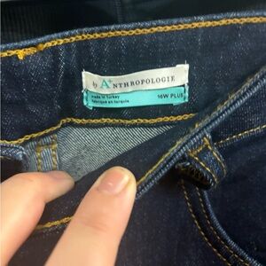Anthropologie 16w plus dark wash jeans